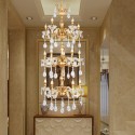 15 Light (5+5+5) 3 Tiers Gold Zinc Alloy Huge Chandelier