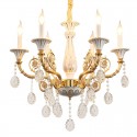 6 Light Ceramics American Zinc Alloy Modern Gold Chandelier