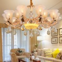 15 Light (10+5) 2 Tiers Zinc Alloy Gold Chandelier