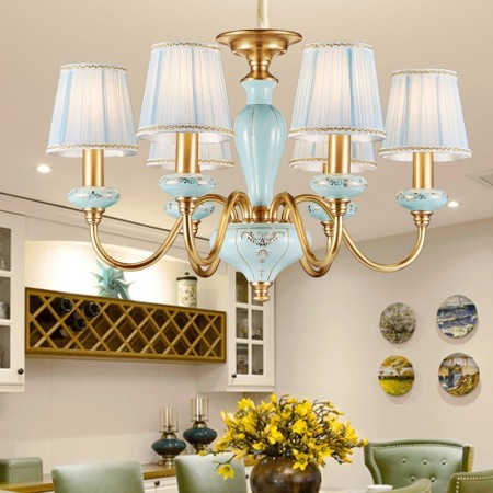 6 Light Luxurious Brass Chandelier