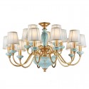 15 Light (10+5) 2 Tiers Luxurious Brass Chandelier