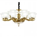 15 Light (10+5) 2 Tiers American Brass Chandelier