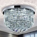 Round Modern K9 Crystal Sparkle Luxury Rain Drop Chandelier