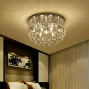 Round Modern K9 Crystal Sparkle Luxury Rain Drop Chandelier