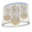 9 Light 3 Balls Modern K9 Crystal Sparkle Luxury Rain Drop Chandelier