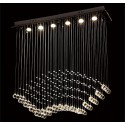 6 Light Modern K9 Crystal Sparkle Luxury Rain Drop Chandelier