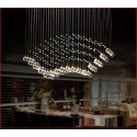 6 Light Modern K9 Crystal Sparkle Luxury Rain Drop Chandelier