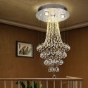 4 Light Modern K9 Crystal Sparkle Luxury Rain Drop Chandelier