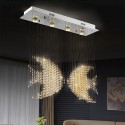 4 Light Fish Modern K9 Crystal Sparkle Luxury Rain Drop Chandelier