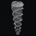 6 Light Double Spiral Modern K9 Crystal Sparkle Luxury Rain Drop Chandelier