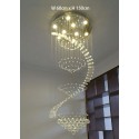 Spiral Round Modern K9 Crystal Sparkle Luxury Rain Drop Chandelier