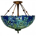 20 Inch Wisteria Stained Glass Pendant Light