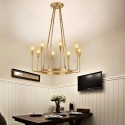 8 Light Retro Rustic Luxury Brass Chandelier