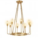 8 Light Retro Rustic Luxury Brass Chandelier