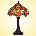 12 Inch Red Stained Glass Table Lamp