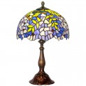 12 Inch Wisteria Stained Glass Table Lamp