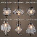 1 Light Vintage Glass Loft Pendant Light