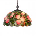 16 Inch 1 Light Peach Stained Glass Pendant Light