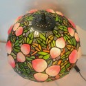 16 Inch 1 Light Peach Stained Glass Pendant Light