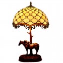 12 Inch Retro Palace Stained Glass Table Lamp