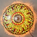 20 Inch Rustic Stained Glass Table Lamp