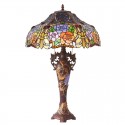 18 Inch Rose Stained Glass Table Lamp