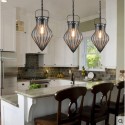 1 Light Vintage Glass Loft Pendant Light