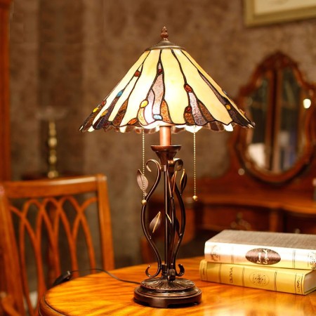 15 Inch Retro Stained Glass Table Lamp