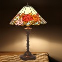 18 Inch Rose Stained Glass Table Lamp