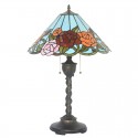 18 Inch Rose Stained Glass Table Lamp