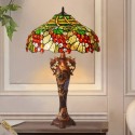 18 Inch Grape Stained Glass Table Lamp