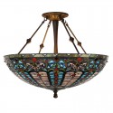 22 Inch Baroque Stained Glass Pendant Light