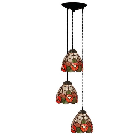 3 Light Stained Glass Pendant Light