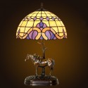 12 Inch Mediterranean Style Retro Stained Glass Table Lamp