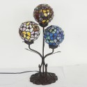 Rural 3 Light Stained Glass Table Lamp