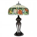 20 Inch Rustic Stained Glass Table Lamp