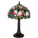 12 Inch Retro Peach Stained Glass Table Lamp