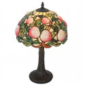 12 Inch Retro Peach Stained Glass Table Lamp