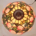 12 Inch Retro Peach Stained Glass Table Lamp