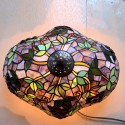 18 Inch Round Grape Stained Glass Floor Lamp