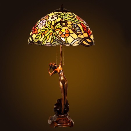 16 Inch Retro Stained Glass Table Lamp