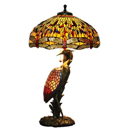 20 Inch Dragonfly Stained Glass Table Lamp