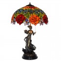 19 Inch Rose Stained Glass Table Lamp