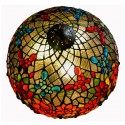 17 Inch Butterfly Rose Stained Glass Table Lamp