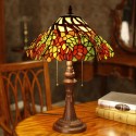 16 Inch Rustic Stained Glass Table Lamp