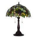 18 Inch Retro Grape Stained Glass Table Lamp