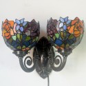 2 Light Rose Stained Glass Wall light