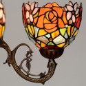 Rural Rose Chandelier Stained Glass Chandelier