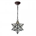 10 Inch 1 Light Stained Glass Pendant Light