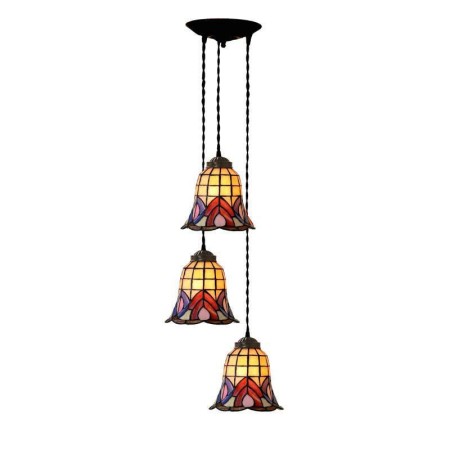 3 Light Stained Glass Pendant Light